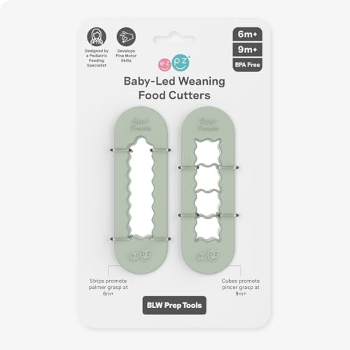 Baby-Led Weaning Food Cutters 2-Pack Sage for Infant Food Prep