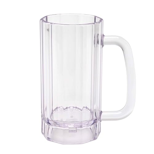 16 oz Shatterproof Plastic Beer Mugs, Commercial Grade Stein - Set of 4