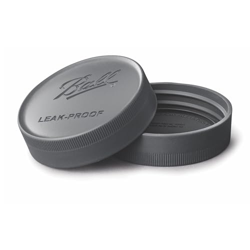 Leak-Proof Plastic Mason Jar Lids - Wide Mouth Storage Covers (12 Pack)