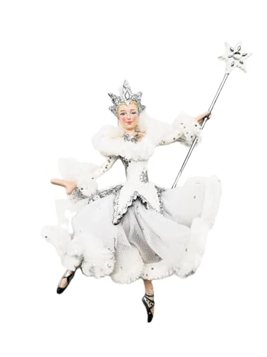 Kurt S. Adler White and Silver Snow Queen Ballerina Christmas Ornament