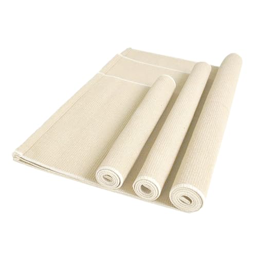 Cotton Montessori Work Rug for Toddlers, 17" x 27" Beige Activity Mat