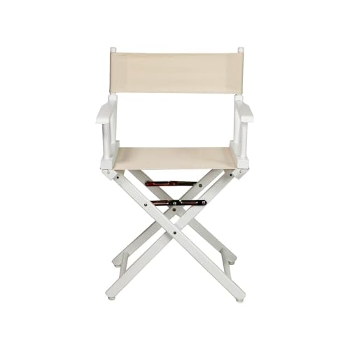 18-Inch Solid Wood Folding Director's Chair with Canvas Seat