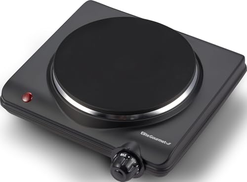 1000W Portable Electric Single Burner Hot Plate with Cast Iron Cooktop