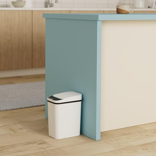 Touchless Motion Sensor Trash Can 2 Pack - 2.2 Gallon Slim Garbage Bin