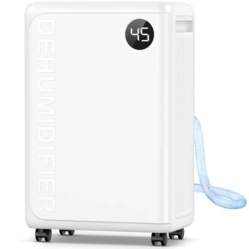 32 Pint Dehumidifier for Basement with Drain Hose & 24H Timer