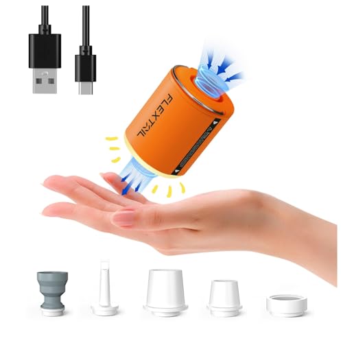 Portable Air Pump with Camping Lantern - Rechargeable Mini Pump
