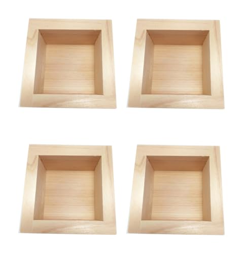 JapanBargain Pack of 4 Japanese Hinoki Sake Cups with Happiness Kanji Engraving - 4 oz, Made in Japan