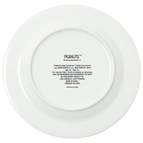 Multicolor Halloween Peanuts Ceramic Plate Set - 4 Pack, 8 Inch