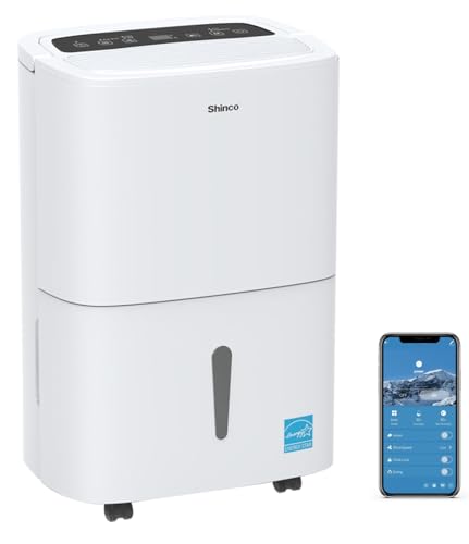 Shinco 7000 Sq.Ft Energy Star Dehumidifier with Pump and WiFi for Basements