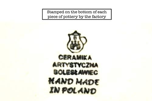 Polish Pottery Mug - 16 oz. Bistro - Silver Lace