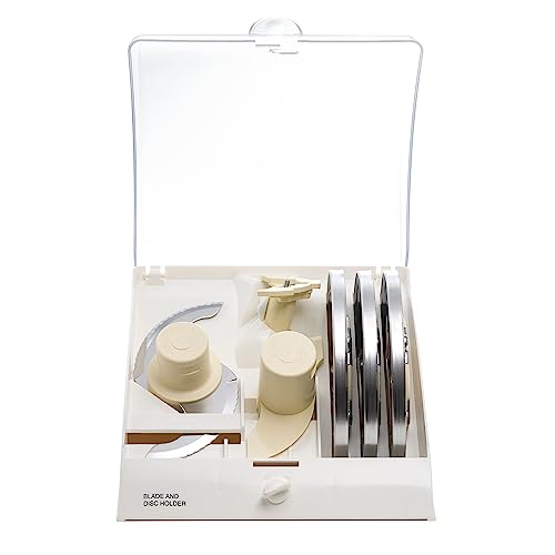 Food Processor Blade and Disc Storage Holder with Locking Door