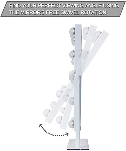 Hollywood Lighted Vanity Mirror with Dimmable LED Bulbs and Touch Control