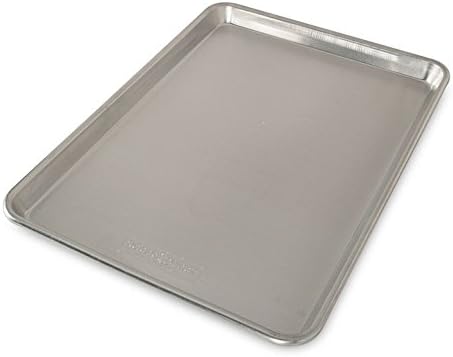 Nordic Ware Naturals Baking Set - Half & Quarter Sheet Pans Made in USA | Durable Aluminum with Steel Rim