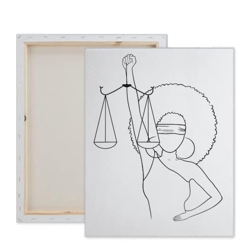 Lady Justice Pre-Drawn Canvas, 12x16 Paint-Your-Own DIY Art Kit