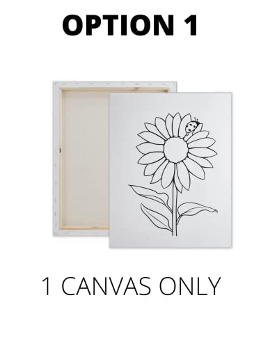 Pre-Drawn Canvas Paint Kit - 8x10, 12x16, 16x20 Sizes for DIY Parties