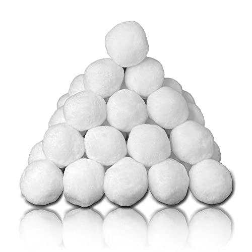 30-Pack Soft Fake Snowballs for Indoor Snowball Fight Games (3 Inch)