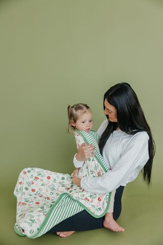 Elf Variation Copper Pearl Green Christmas Baby Quilt - 46x46 Soft Breathable Cozy