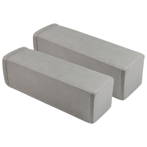 2 Pack Faux Leather Arm Rest Pillows - Waterproof & Washable