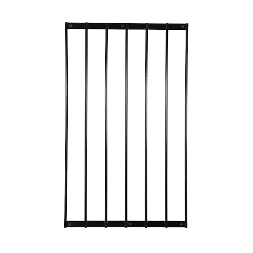 Heavy Duty Steel Window Security Bar 24 x 36 Inch - Black Powder Coated