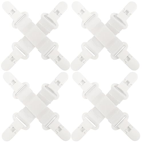 4-Pack Bed Sheet Detangler Clips to Reduce Laundry Tangles