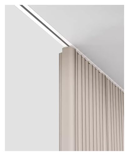 Recessed Ceiling Curtain Track System, 12ft Cuttable Aluminum Sliding Rail