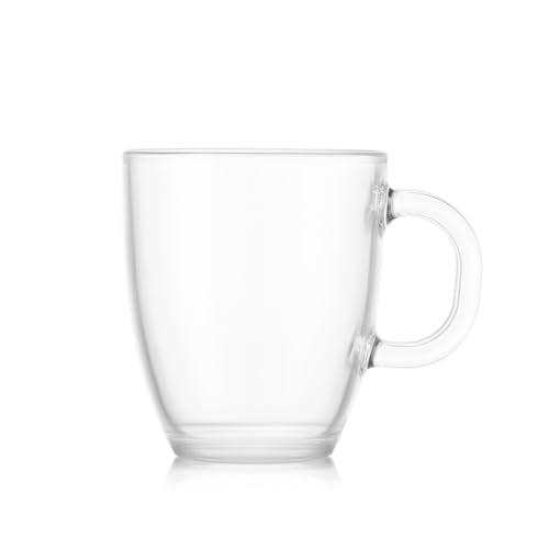 Bodum 12oz Bistro Glass Coffee Mug Set of 2 - Tempered, Clear, Dishwasher Safe