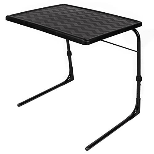 Adjustable Folding TV Tray Table with Cup Holder for Laptop and Dining