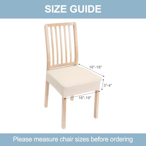 Stretch Jacquard Dining Chair Covers Set of 6 - Removable & Washable