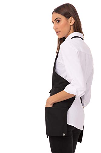 Unisex Three-Pocket Kitchen Apron with Adjustable Neck and Waist