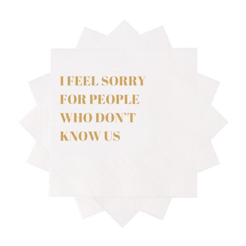 VOWFOO Funny Cocktail Napkins 100Pcs Disposable 4.5 x 4.5