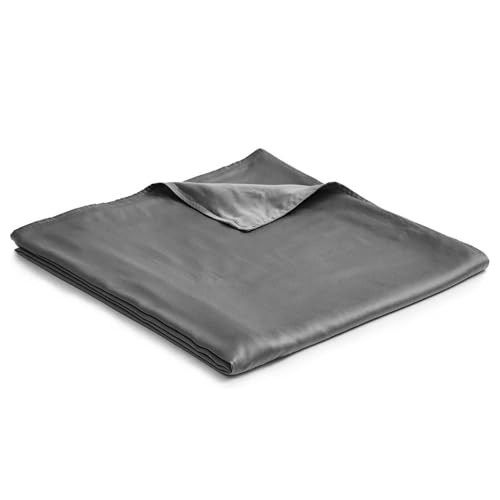 Cooling Bamboo Duvet Cover for Weighted Blankets - Dark Grey 60x80