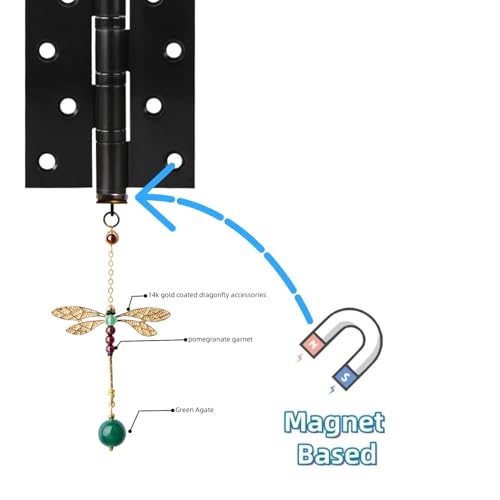Decorative Dragonfly Hinge Toppers with Magnetic Attachment, Set of 2