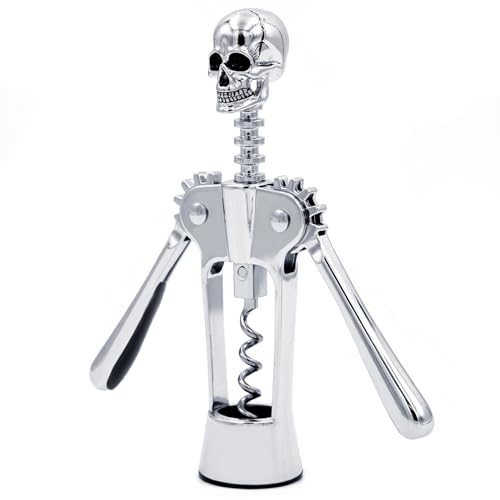 Homestia Gothic Skull Corkscrew Wine Opener with Wing Mechanism - Premium Bar Tool