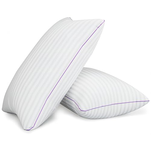 VAINOC King Size Bed Pillows Set of 2 - Breathable Gel Down Alternative