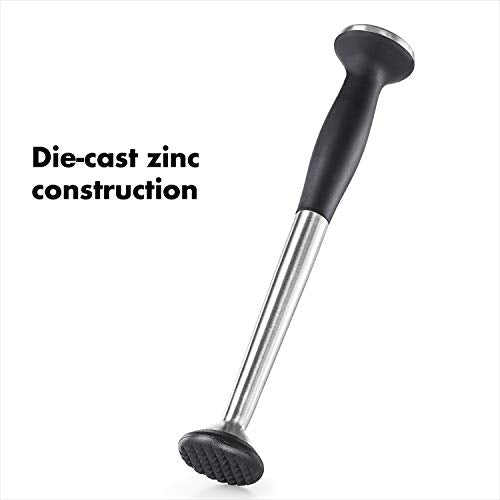 OXO Steel Muddler - Durable Cocktail Bar Tool for Herbs & Citrus, Non-Slip Grip