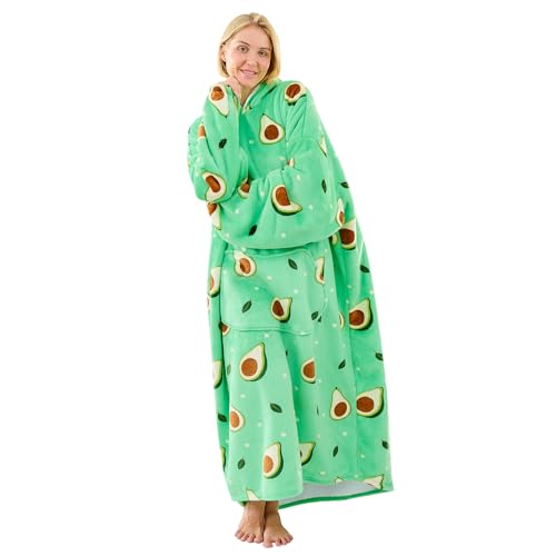 Oversized Wearable Blanket Hoodie with Sleeves and Pocket