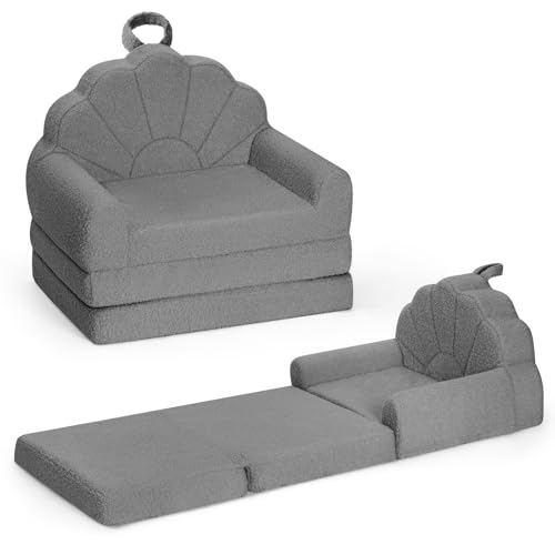 Convertible Kids Foam Sofa - 2-in-1 Fold Out Chair for Play and Reading