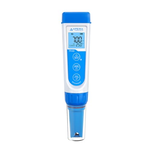 Waterproof pH Pocket Tester Kit with Replaceable Probe and LCD Display