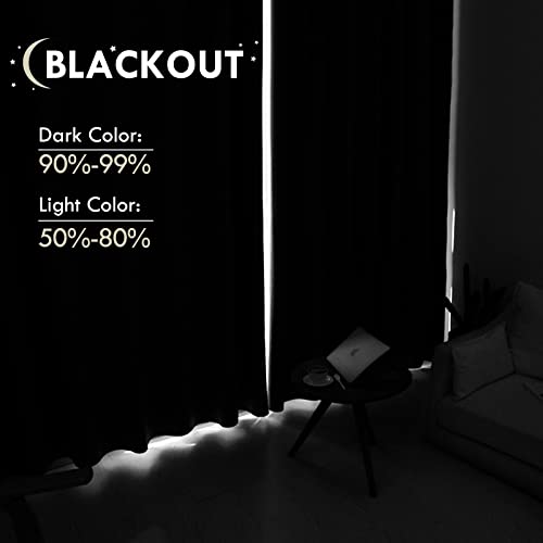 Blackout Curtains 42x63 Inch, 2 Panels, Thermal Insulated & Light Blocking