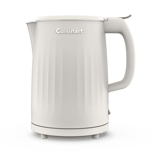 1-Liter Electric Tea Kettle, Stainless Steel Double Wall Hot Water Boiler