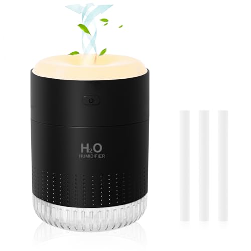 Small Plant Humidifier Indoor Black 350ml USB Mini Desktop Humidifier