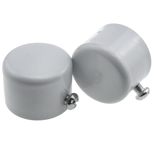 Metal Curtain Rod Finials, 1.1-Inch Round End Caps for Rods (4 Pack)