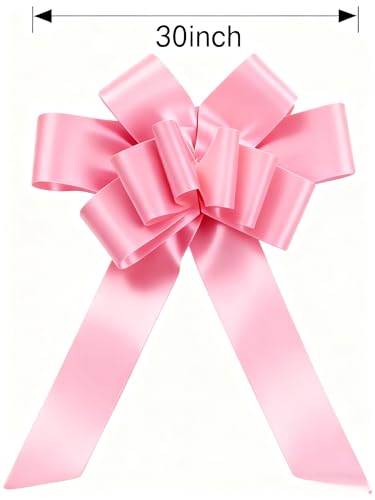 30-Inch Giant Pink Car Bow - Extra Large Pull Bow for New Car Gift Decor