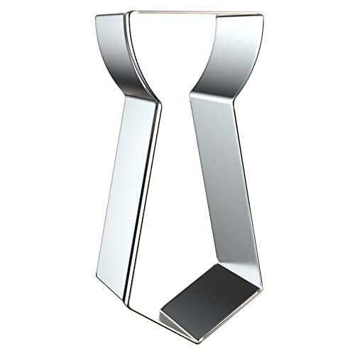 QAAQS Neck Tie Cookie Cutter Set (4 Pieces) 2–5 inch Stainless Steel – Variation: Neck Tie