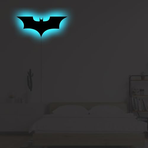 Bat Neon Sign LED Lamp 16 Colors – Adjustable Brightness, Battery-Free Night Light
