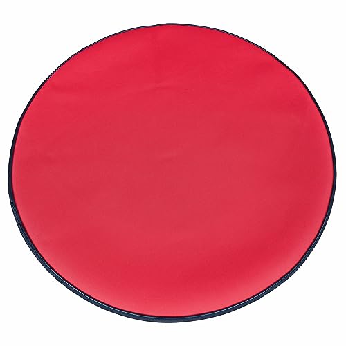 22-Inch Christmas Tree Floor Protector Mat - Red & Black Non-Slip