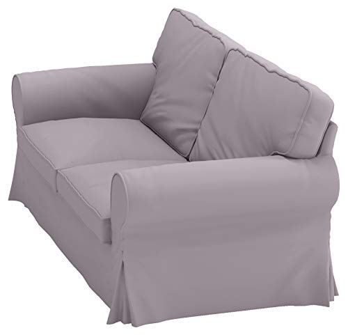 Ektorp Loveseat Cover - Heavy Duty Cotton Slipcover in Light Gray