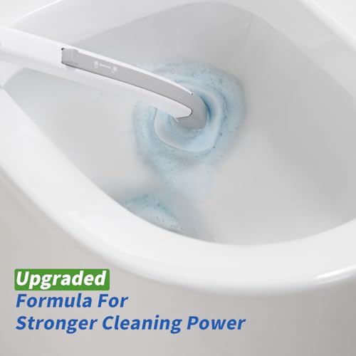 oshang Disposable Toilet Brush with Holder and 14 Refills