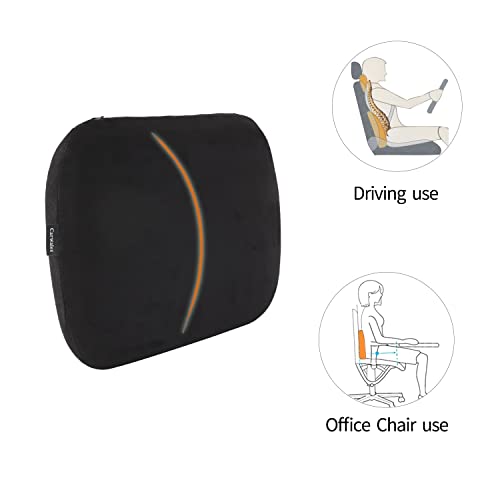 Lumbar Support Pillow for Car & Office - Memory Foam Cushion