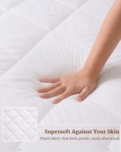 Heated Mattress Pad Queen - Fast Heating, Dual Control & Plush Comfort